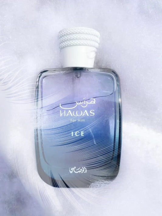 Rasasi Hawas Ice Cologne EAU DE PARFUM ,3.4FL.OZ/100 ML – Refreshing & Masculine Scent with Citrus, Aquatic & Woody Notes, Perf